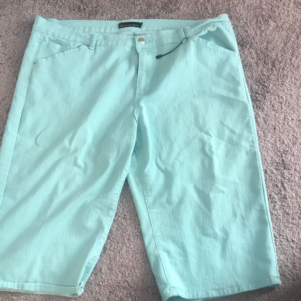 Victoria Jeans Teal Bermuda Shorts